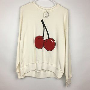 Zara Girls Cherries Embroidered Sweater New w Tags